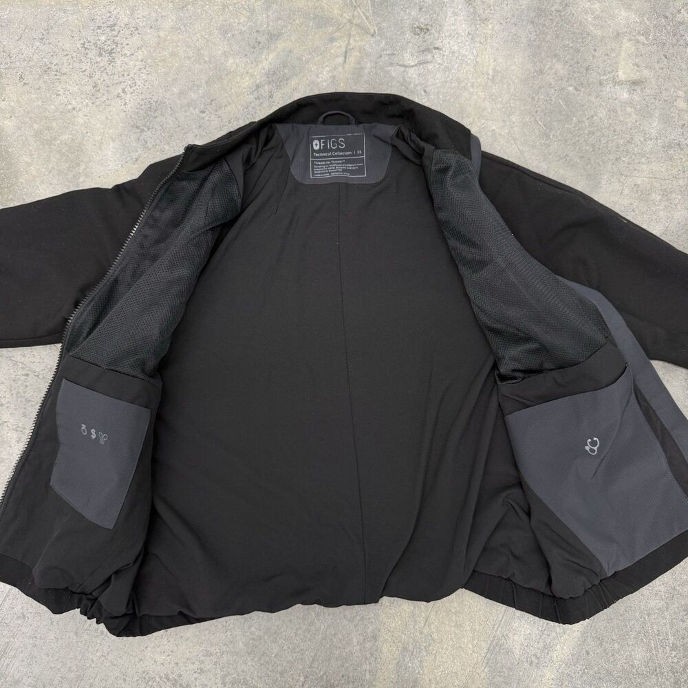 FIGS Technical Collection Full Zip Jacket Black G… - image 5